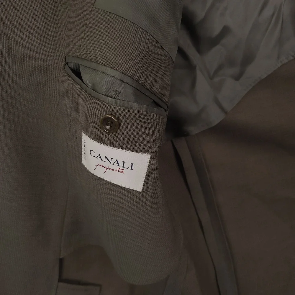 Canali Proposta Blazer Mens 50 Brown Wool 3-Button Italian Sport Coat Luxury
